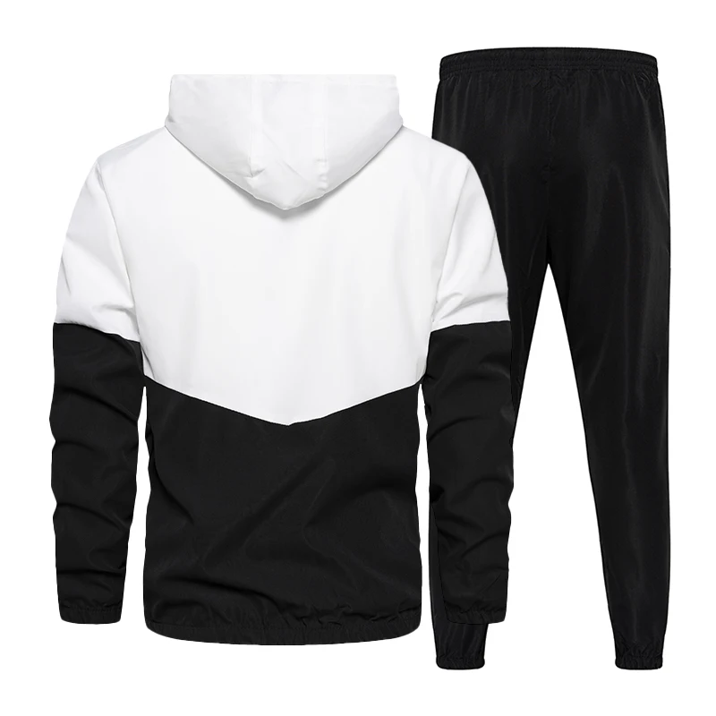mens shorts and t shirt set Spring Autumn Men Tracksuit Casual Set Male Joggers Hooded Sportswear Jackets+Pants 2 Piece Sets Hip Hop Running Sports Suit 5XL mens sweatsuits sets