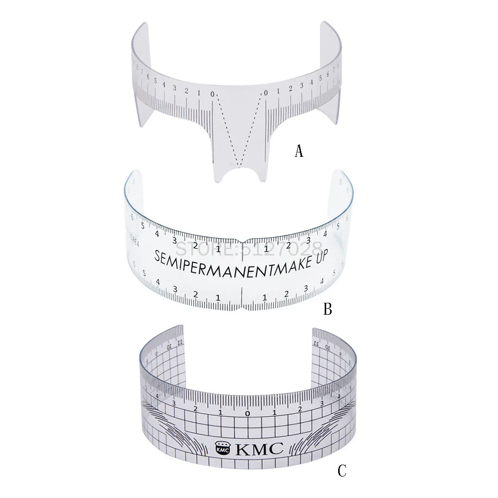Многоразовая Полуперманентная линейка для бровей 1 шт. инструмент измерения