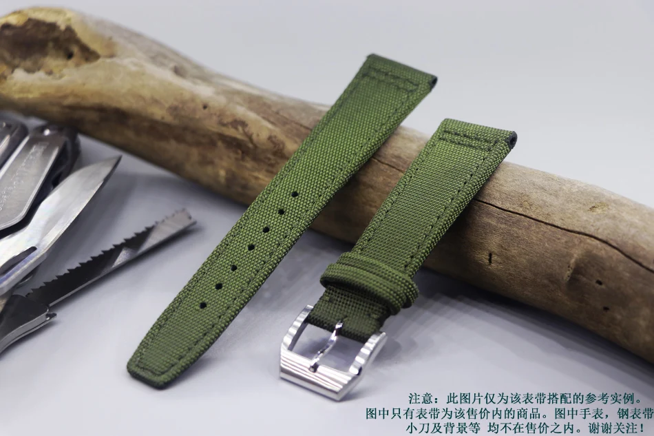

New Handmade watch band outdoor sports submarine watch army green 20mm21mm22mm high quality nylon Watch Band Leather Watch Band