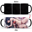 Бесплатная доставка, красное нижнее белье, Термочувствительная кофейная чашка, фарфоровая чашка, волшебная, меняющая цвет, чайная чашка, Рождественский подарок BSKT-075