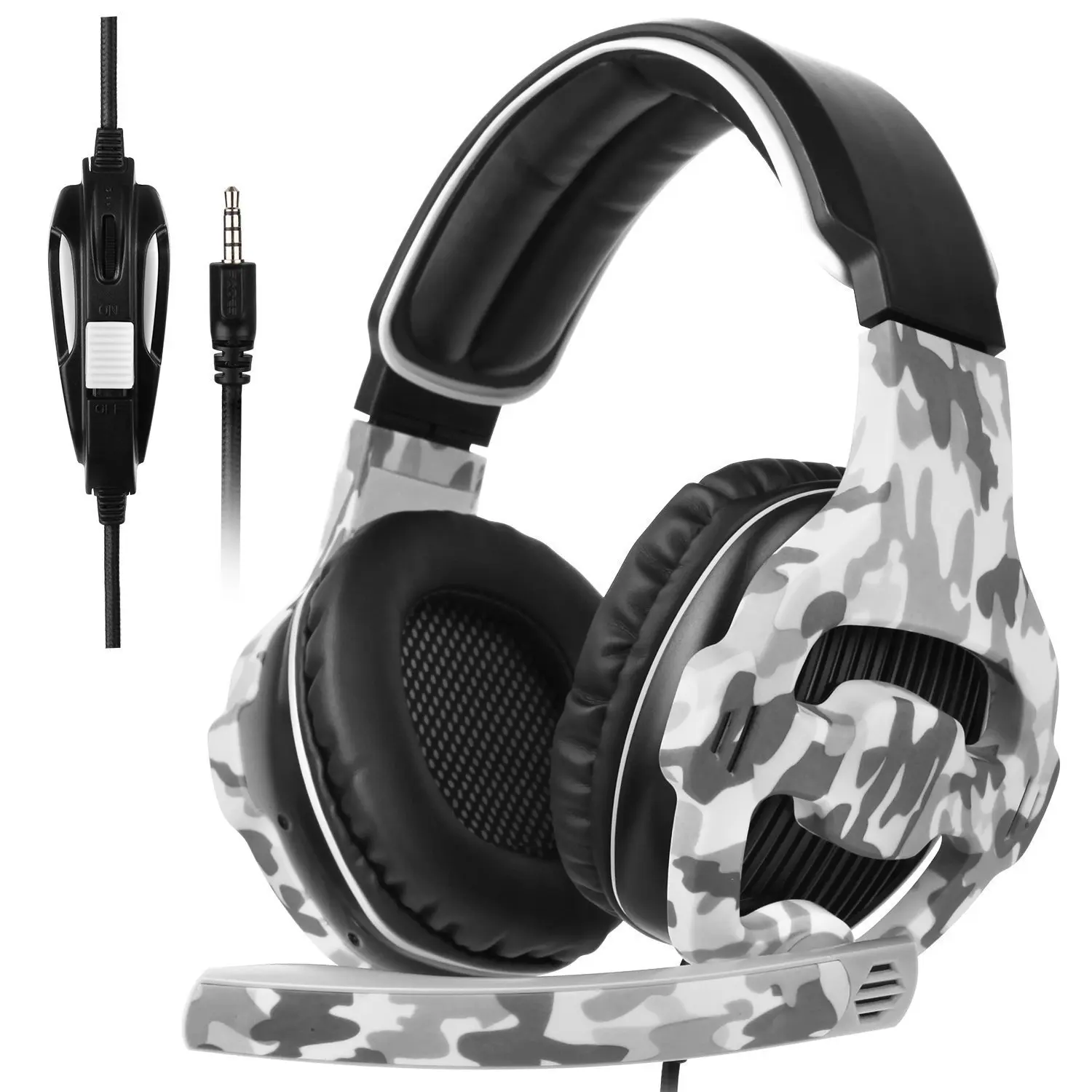 

Surround Sound USB Stereo Gaming Headset with Microphone Volume-Control LED Light Headphones