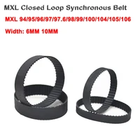 1pcs mxl close loop timing belt 94 95 96 97 97 6 98 99 100 104 105 106mxl width 6mm 10mm 3d printer conveyor belt for industrial
