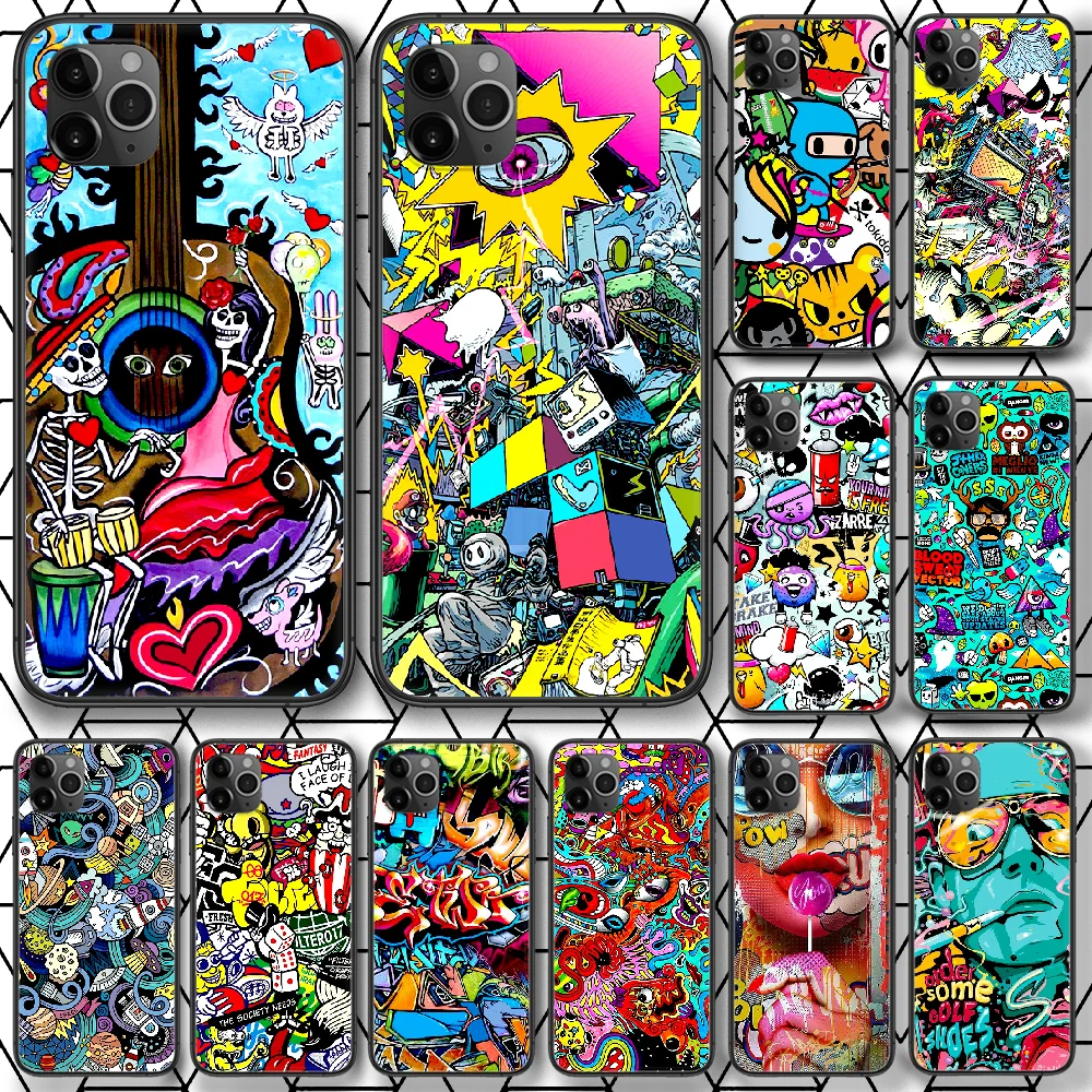 Платье в стиле граффити чехол для мобильного телефона Iphone 4 4s 5 5S SE 5C 6 6S 7 8 plus X XS XR 11