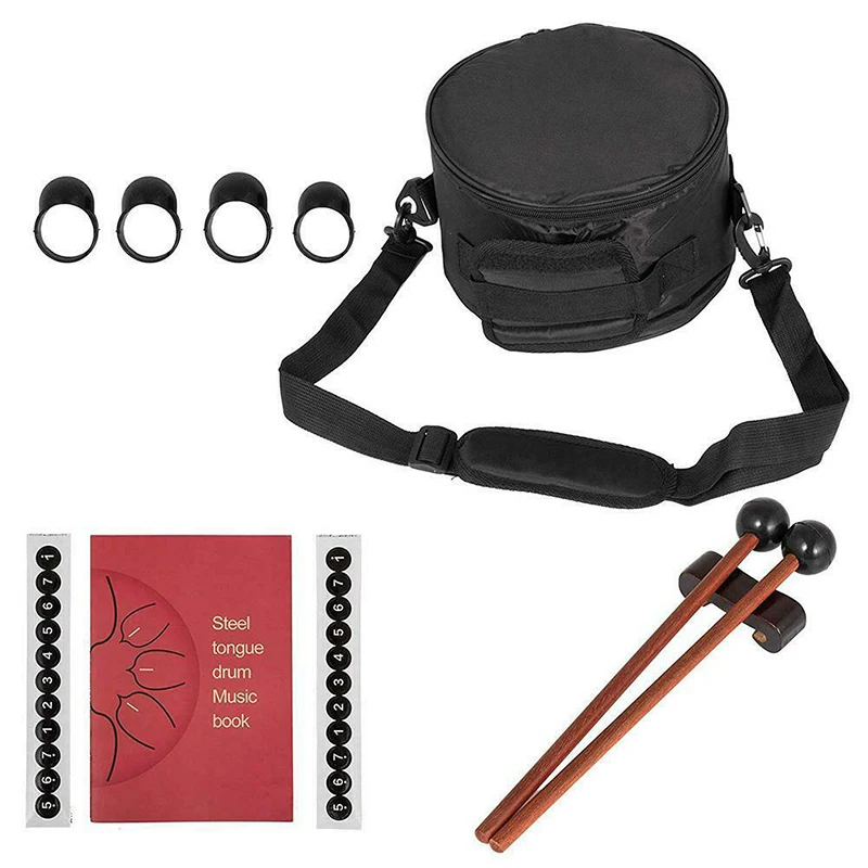 Барабан с язычком из легированной стали 6 дюймов 8 оттенков 1 пара Маллет + сумка