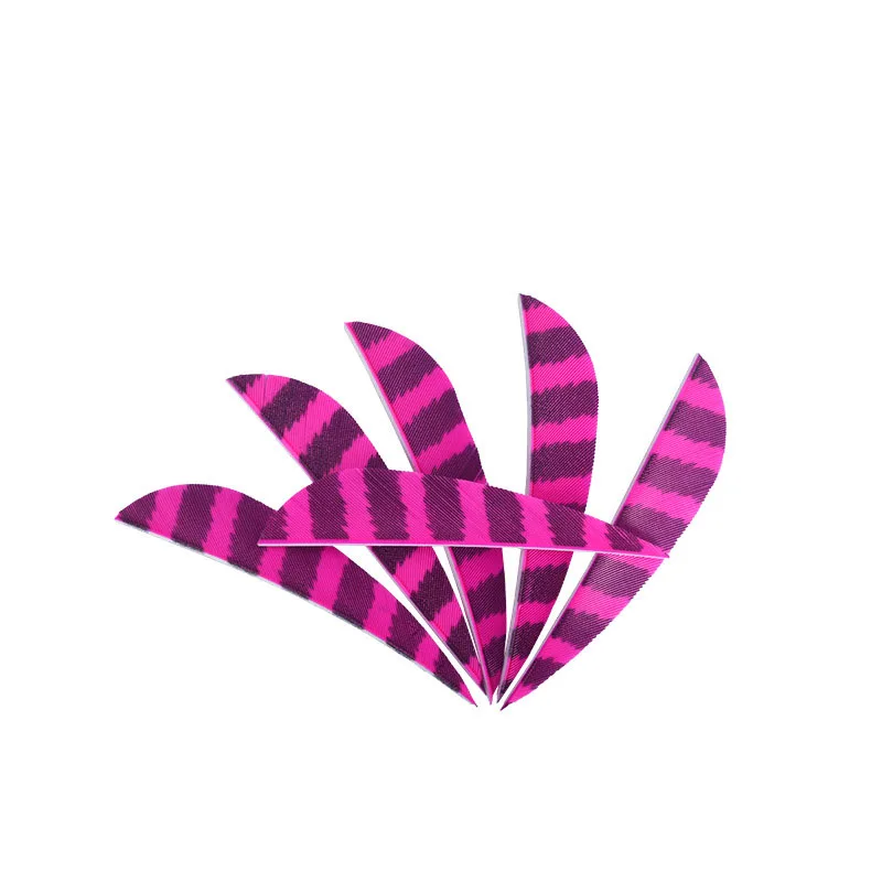 

3/4/5Inch Archery Turkey Feather Stripe Drop-Type Arrow Vanes for Hunting Shooting Shield Shape Right Wing Vanes DIY Accessories