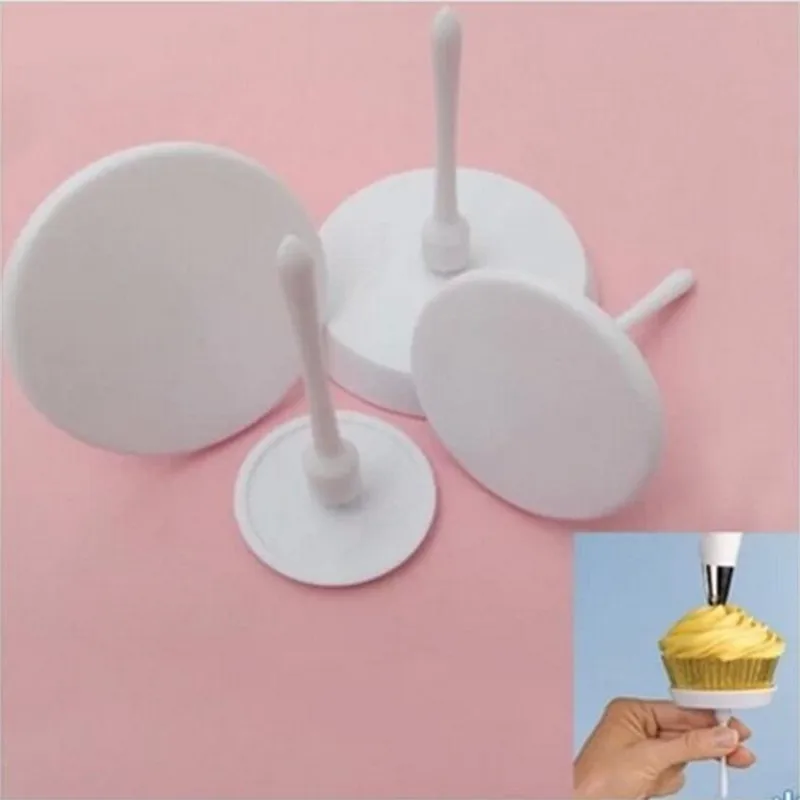 

4pcs/set Cake Flower Nails Plastic Piping Nail Baking Piping Stands Transfer Lift Removable Ice Cream Cake DIY Decorating Tools
