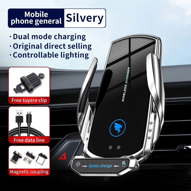 

Advanced Car Multifunctional Mobile Phone Holder Automatic Sensing Wireless Charger Suction Cup Outlet for iPhone And Android