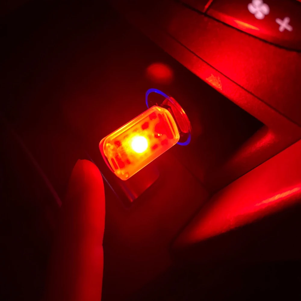 Автомобильный USB светодиодный атмосферный светильник сенсорный декоративный
