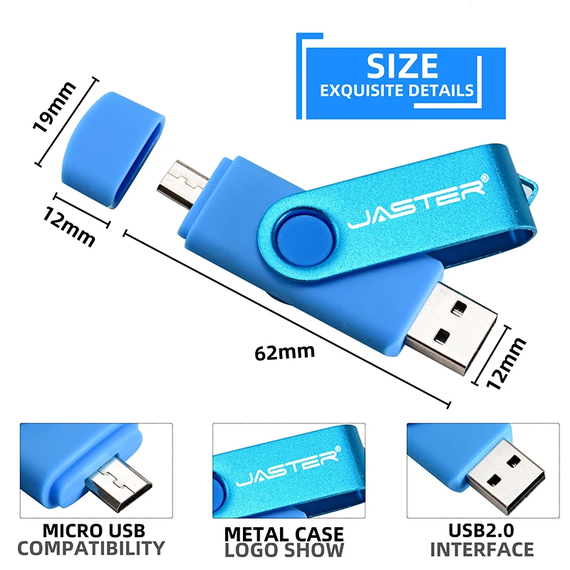 Флэш-накопитель USB JASTER OTG высокоскоростной накопитель 64 гб 32 16 8 4 внешнее