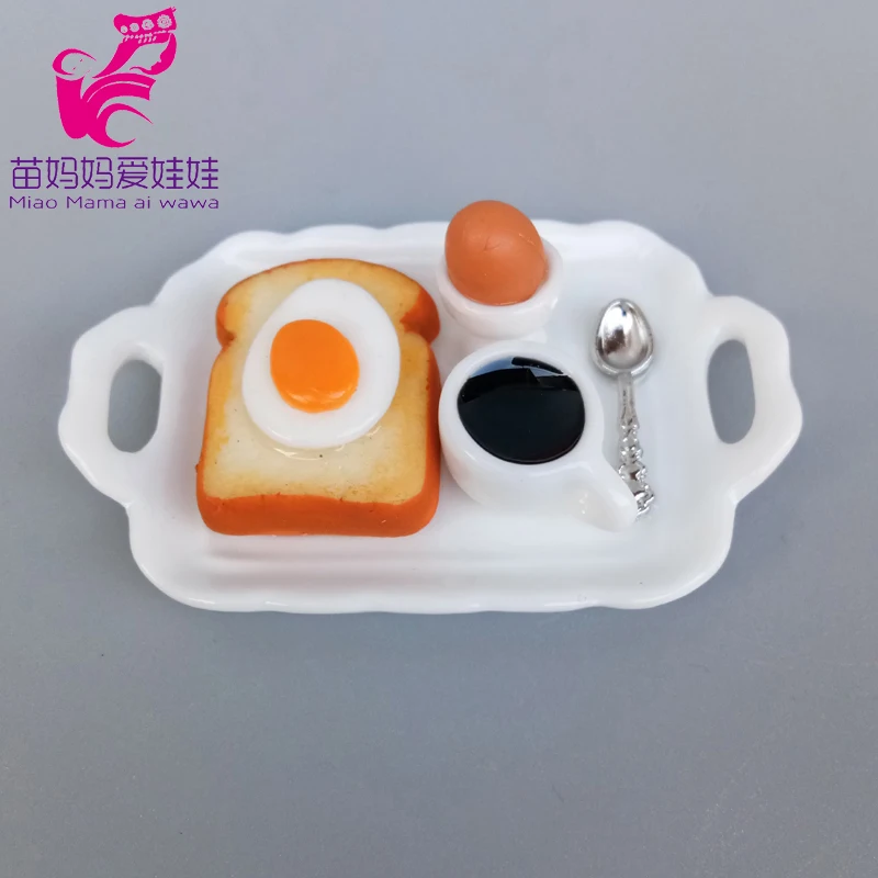 Модель еды Minin аксессуары для куклы Барби хлеба на завтрак яиц кофе кукла Blythe Licca