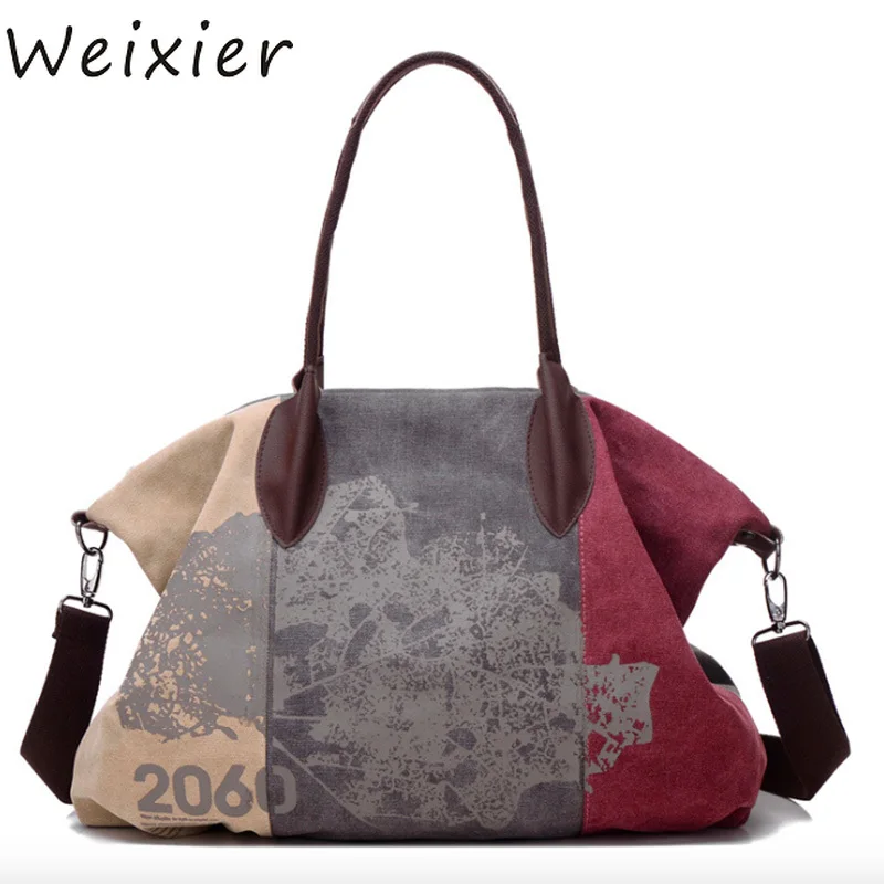 WEIXIER поступление ограниченной по времени холщовая женская сумка бренда Hobo на