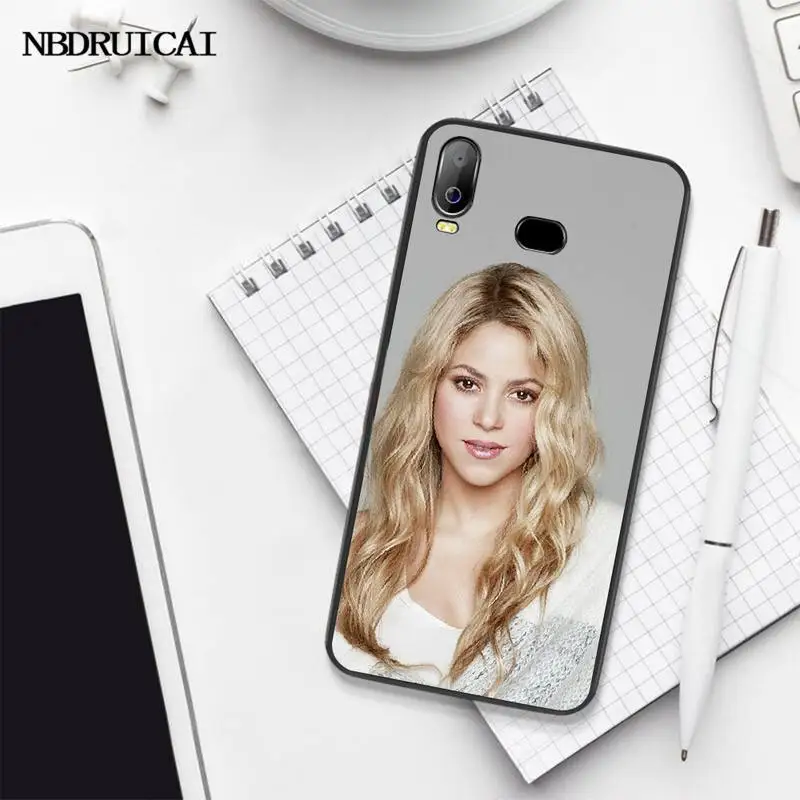 Черный чехол для телефона PENGHUWAN из ТПУ с испанской певицей шакирой корпус Samsung A10