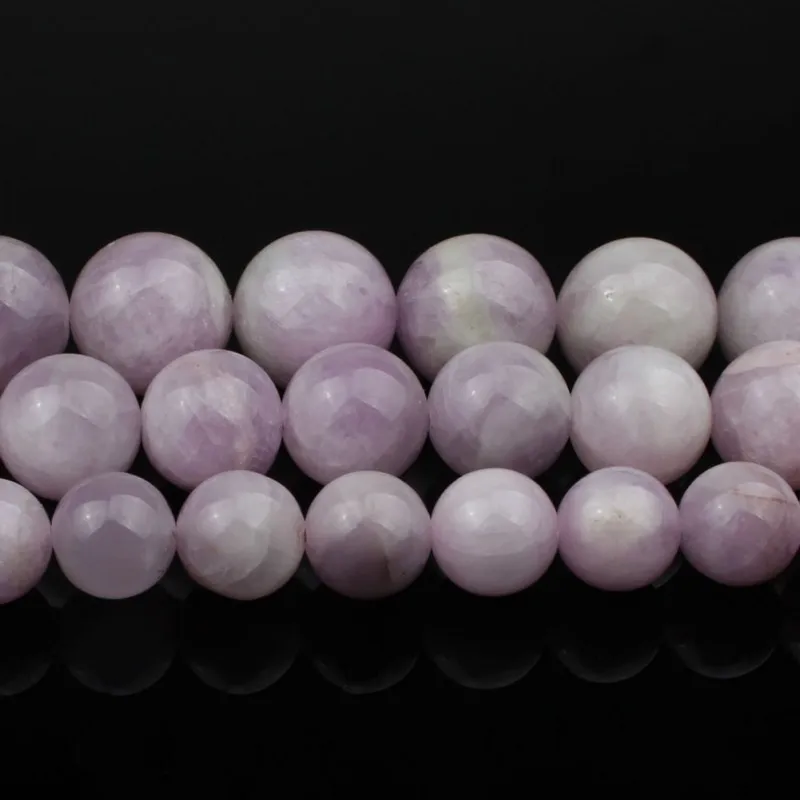 Круглые натуральные фиолетовые Spodumene Kunzite каменные бусины россыпью для самостоятельного изготовления ювелирных изделий браслет ожерелье 8 10 12 мм 7,5 дюймов Новинка
