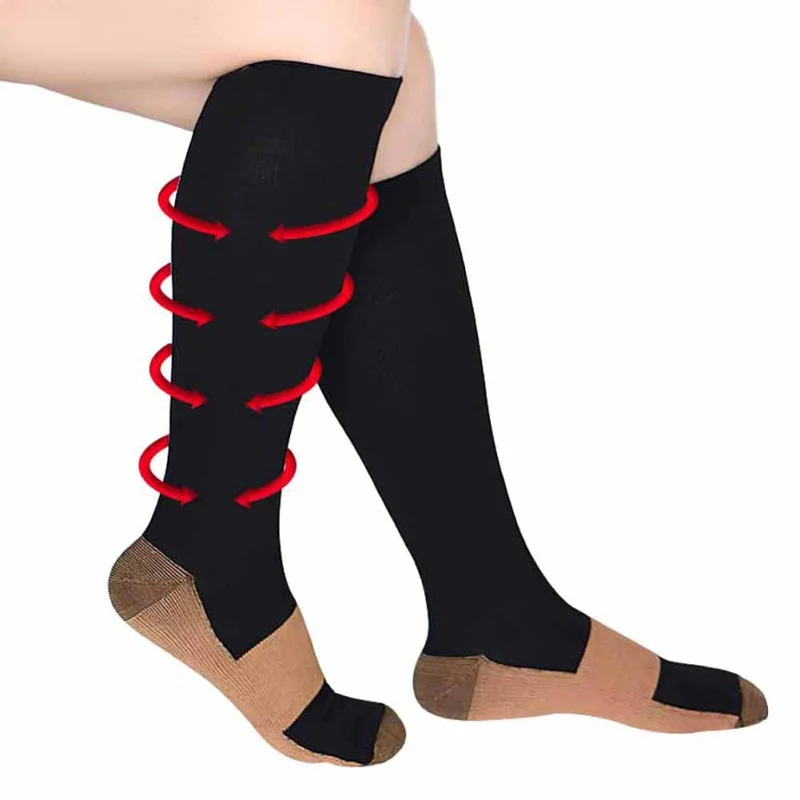

High stretch foot socks pain relief miracle copper anti-fatigue compression socks nylon compression sports socks