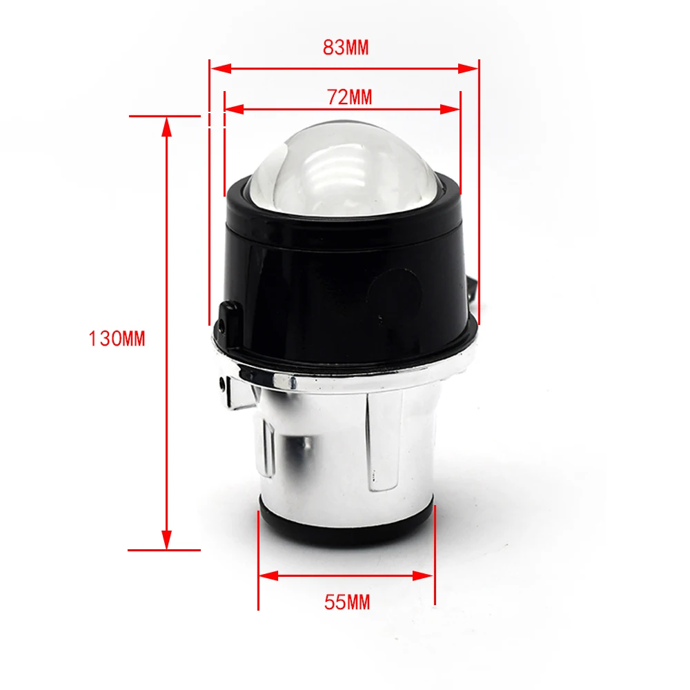 2pcs 2.5 inch H11 hid Bixenon Fog Light Lens Full Metal for Wrangler Nissan tiida ford all model universal lens headlight Modify |