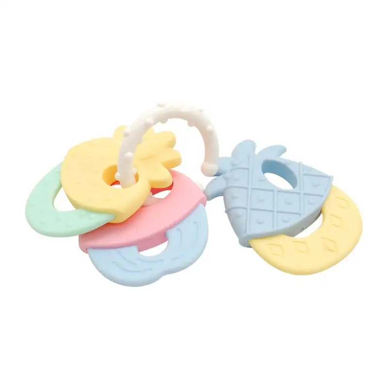 Крутой и жевательный Прорезыватель для зубов детская погремушка кольцо