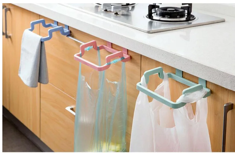 4 цвета креативный пластиковый держатель на дверцу шкафа вешалка для мешков