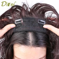 difei synthetic women corn beard natural color curly hair bang fringe top closures hairpins hair clip in hairpieces