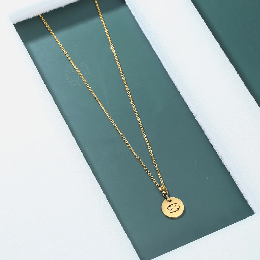 Женское Ожерелье с 12 знаками Зодиака Трендовое Элегантное ожерелье кулоном в