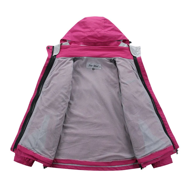 Женская зимняя флисовая куртка 3 в 1 для активного отдыха ветрозащитная