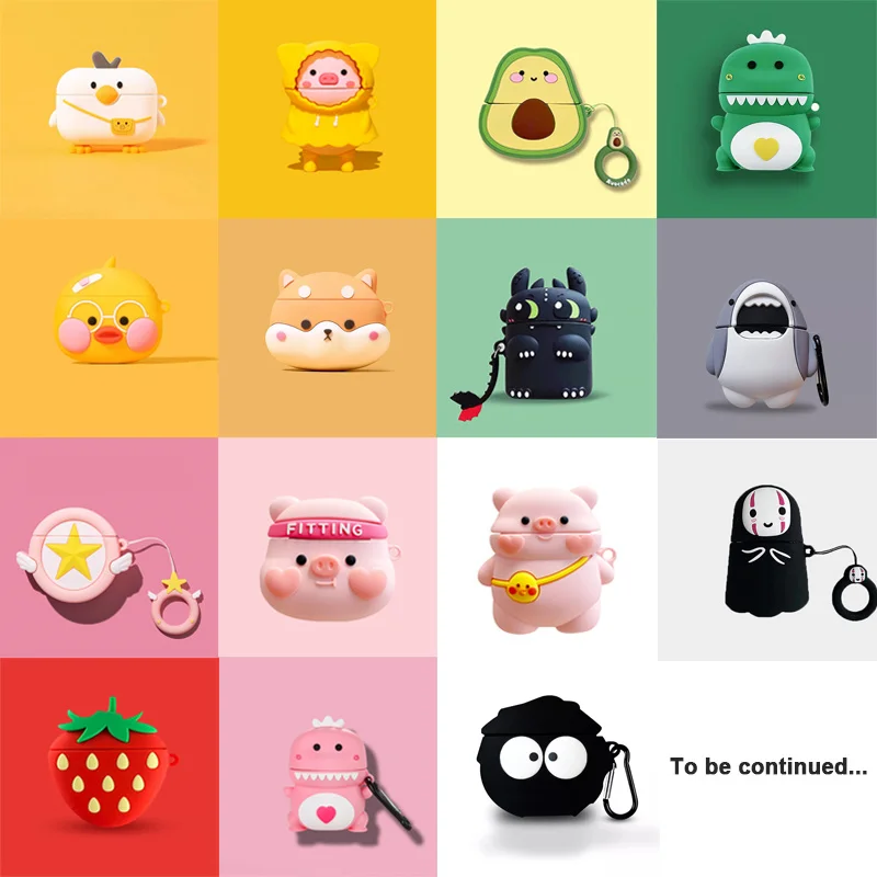 

For Airpods Pro Case 3D Cartoon Cute Soft Silicone Earphone Cases For Apple Air Pods Pro 1 / 2 / 3 Wireless Headphone Cover Bags