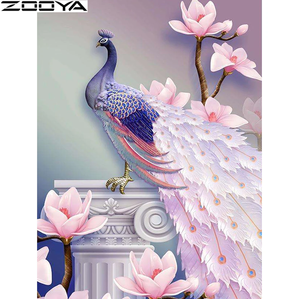 Алмазная вышивка павлин мозаика с изображениями животных полный макет Вышивка