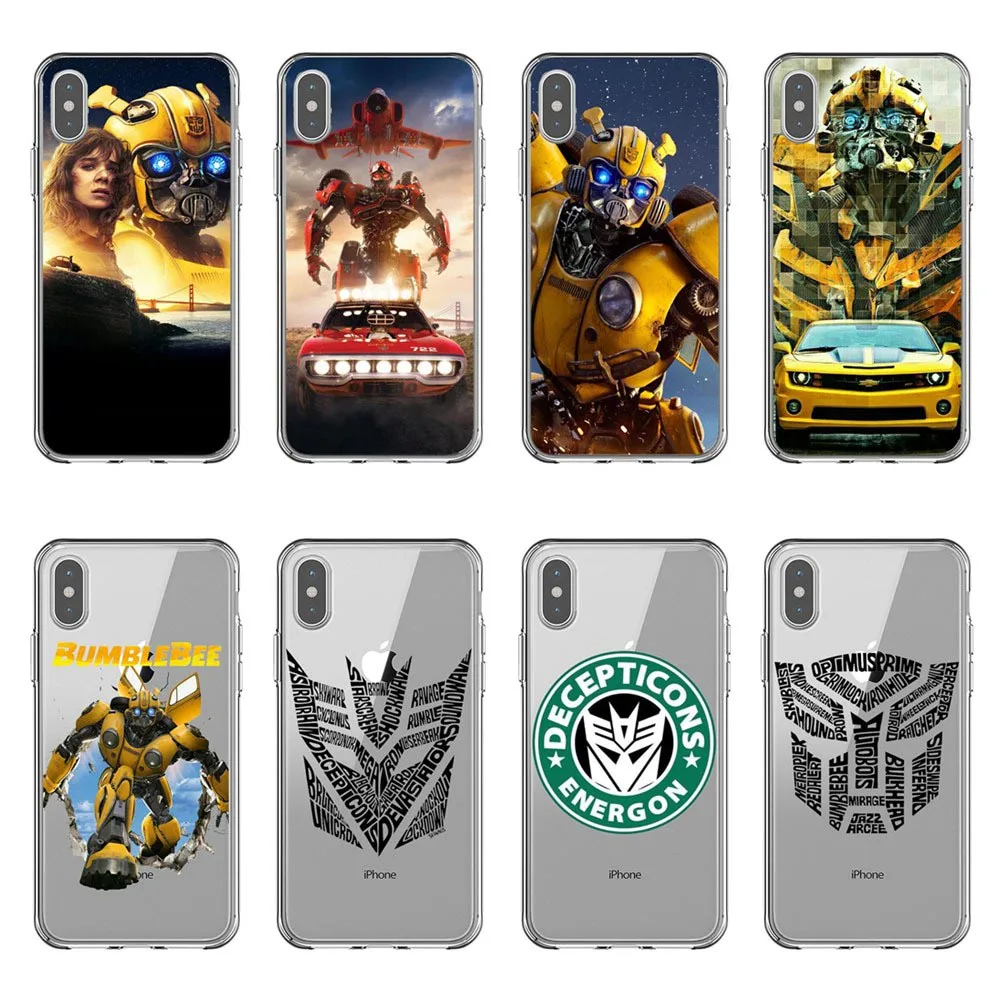 Симпатичные Трансформеры Bumblebee телефонные чехлы Чехол для iPhone X10 MAX 5s SE 6 6SPlus 7 8Plus