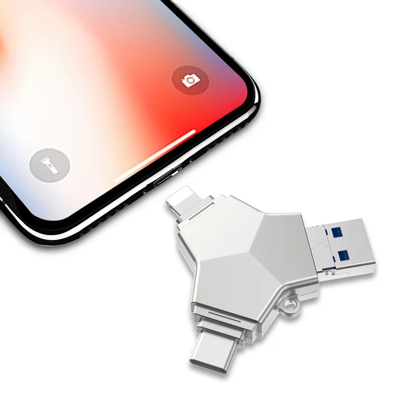 USB 3.0 флеш-накопитель 4 в 1 128 ГБ 64 32 | Компьютеры и офис