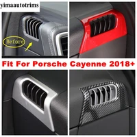 car interior kit for porsche cayenne 2018 2022 abs accessories front side air conditioning ac outlet vent decor cover trim