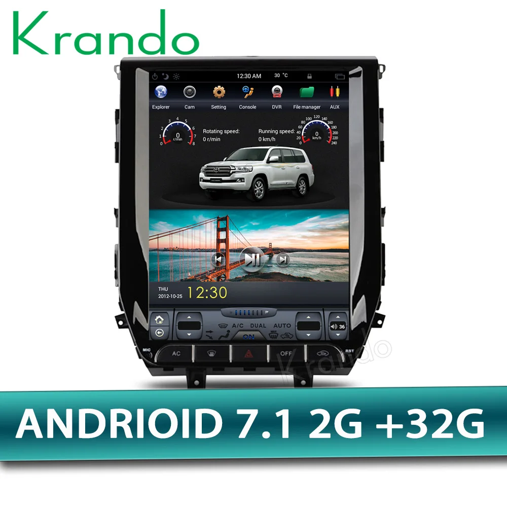 Krando Android 8 1 4G 64G ROM 12 &quotвертикальный экран автомобиля аудио радио плеер для Toyota Land
