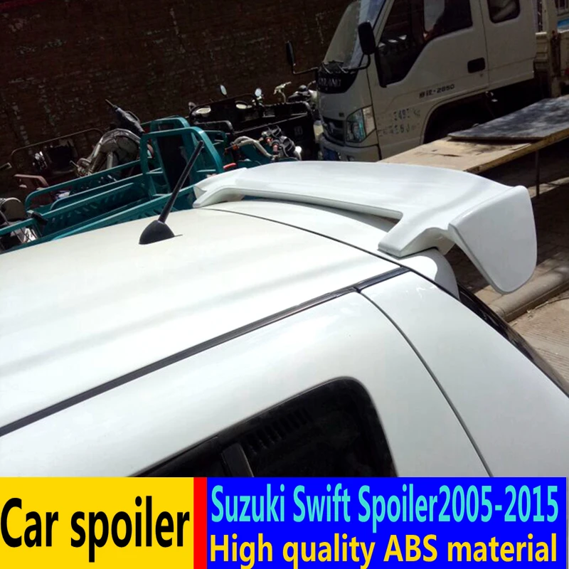 For Suzuki Swift Spoiler 2005-2015 High Quality ABS Material Automotive Tail Primer Color for Top Wing Rear | Автомобили и