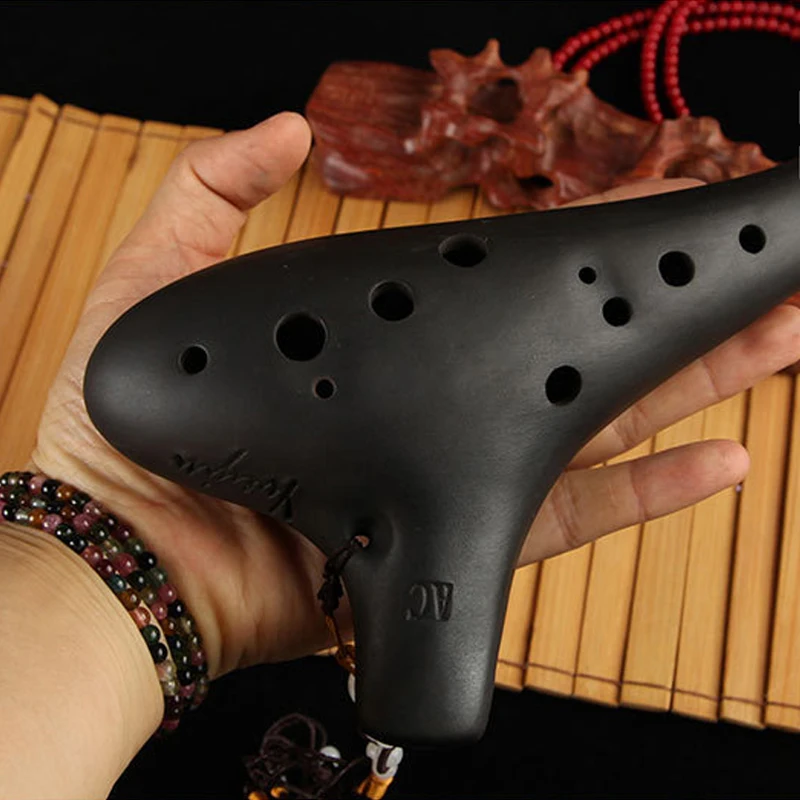 12 отверстий окарина черные керамические изделия керамика Alto C Legend of Zelda