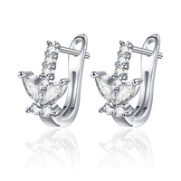 beautiful butterfly shape cubic zirconia stud earrings gold silver color cz charm earrings for women new fashion jewelry gifts
