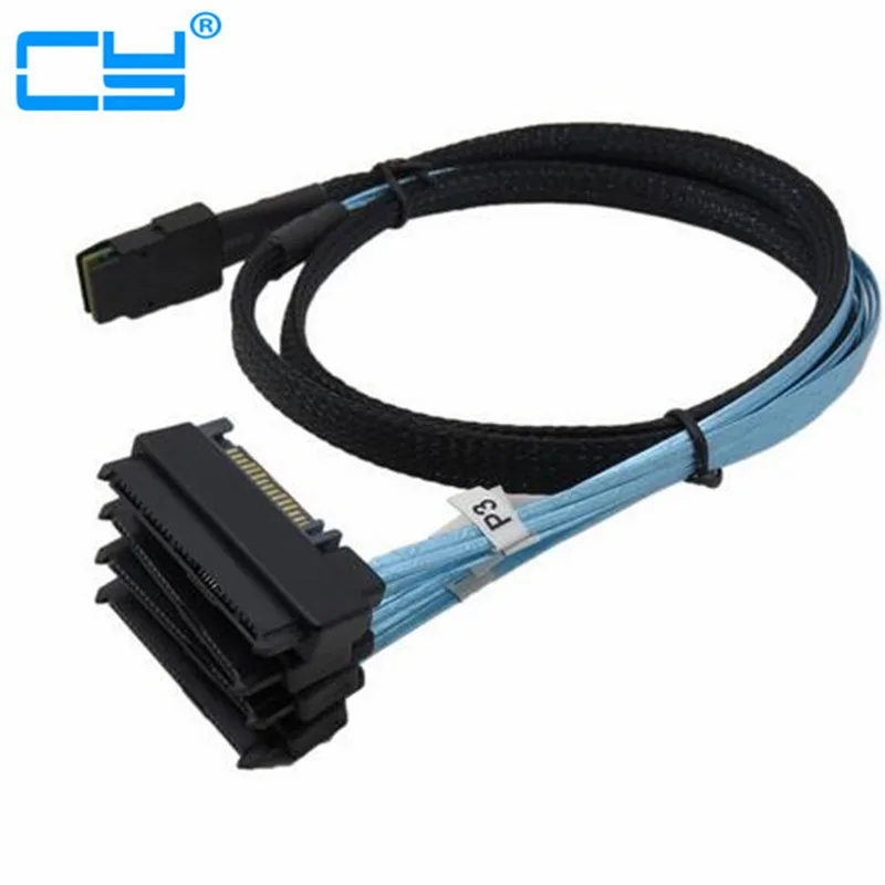Мини SAS 36 SFF 8087 (4) 8482 Pin Mini хост до 4 целевой жесткий диск и SATA кабель питания 1