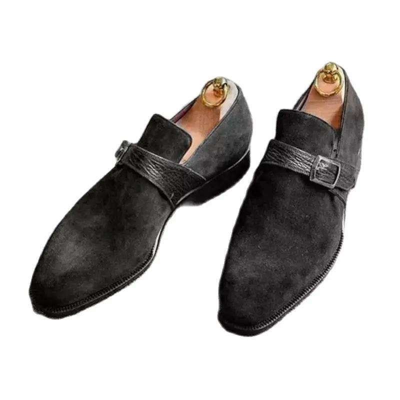 

De los hombres hechos a mano nuevos de Color puntiagudo dedo Zapatos de vestir de oficina Retro zapatos casuales zapatos HM025