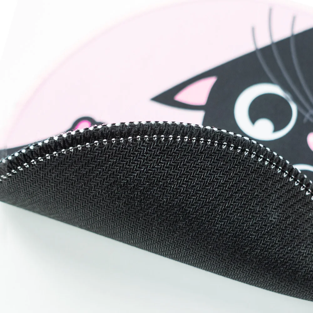 

EXCO Round Mouse Pad Cute Cat Locking Edge Mousepad Non-slip Rubber Mouse Mat Computer Gaming Mouse Mat for PC Laptop Notebook