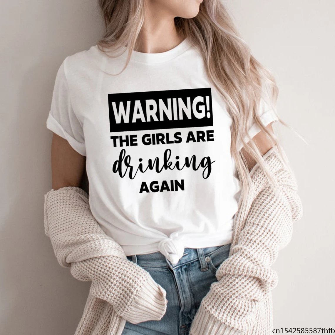 

Warning The Girls Are Drinking Again T-Shirt Drinking Buddies Day Drinking Shirt Casual Tops Unisex Tee