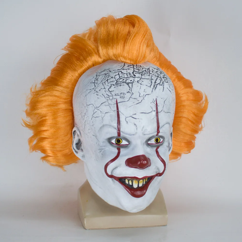 2020 Stephen King's It 2 Pennywise латексная блестящая маска для косплея ужасная Хэллоуина