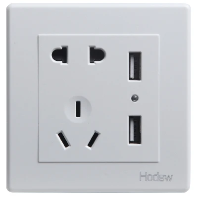5-hole with USB 86 Тип черный окрашенный твердый медный рычаг 1-4 банда тумблер одиночный двойной контрольный светильник настенный выключатель питания розетка панель комплект - Цвет: 5-hole with USB
