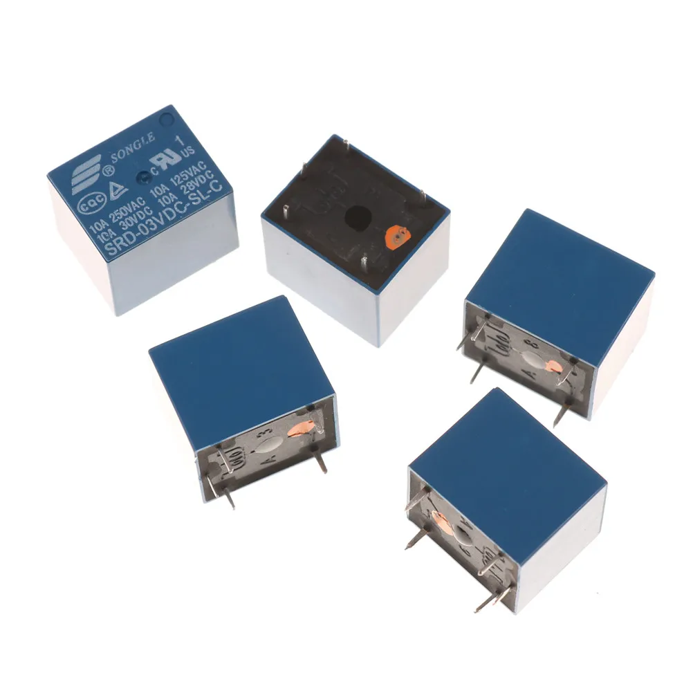 5 шт./лот xMini 3 В DC мощность реле SRD 3VDC SL C PCB тип оптовая продажа|Реле| |