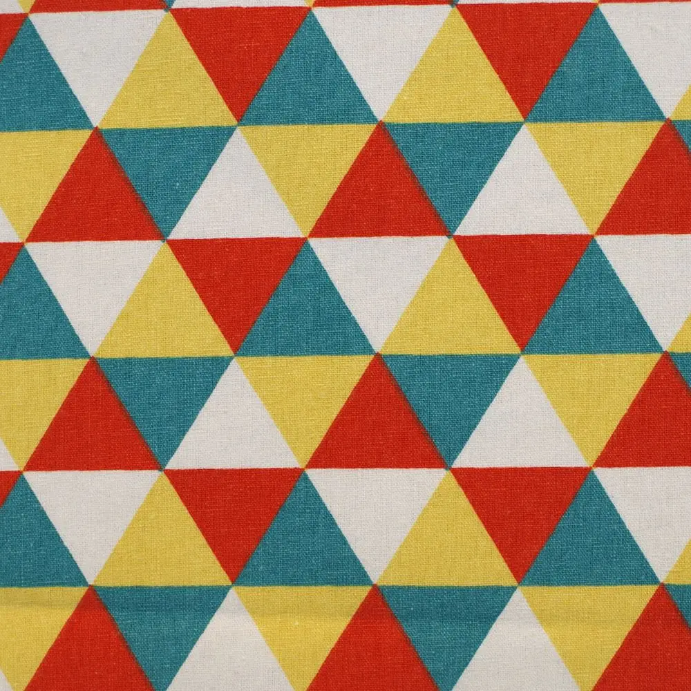 

1 ярд, ткань из хлопка и льна для шитья, постельного белья, рукоделия, цветная треугольная форма (ширина = 140 см)