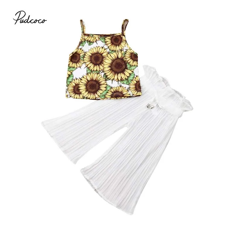 2019 Детская летняя одежда яркий костюм принцессы для маленьких девочек топы с