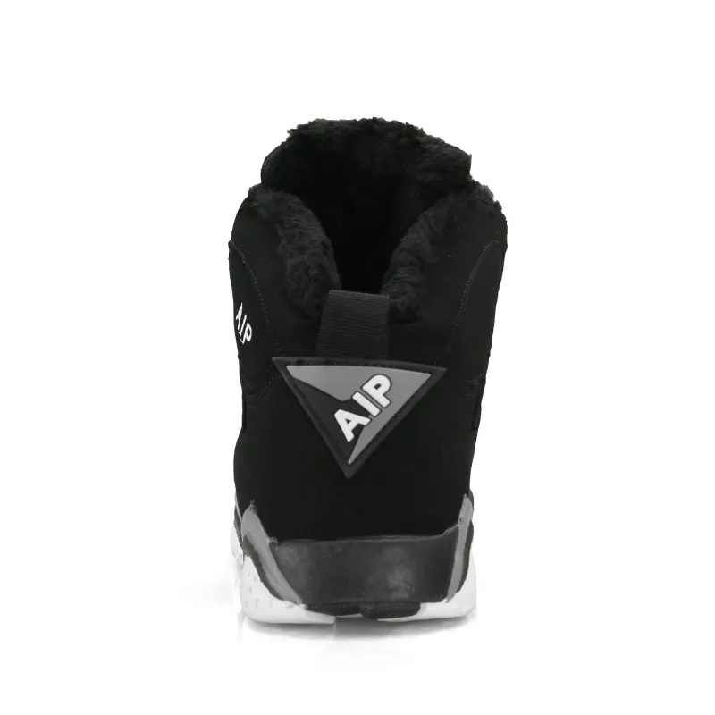 Мужские и женские кроссовки с высоким берцем водонепроницаемые мехом теплые для