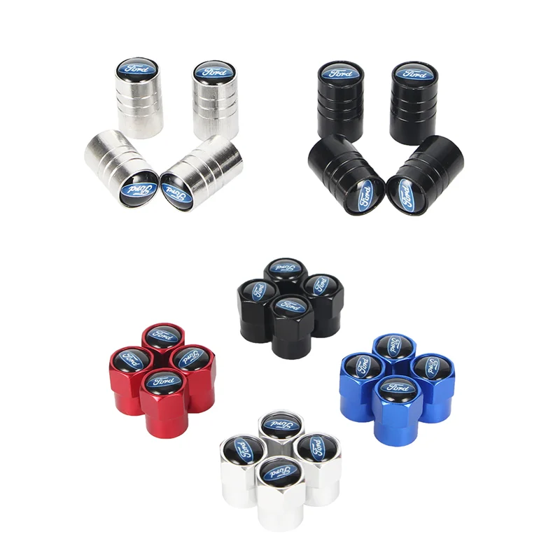 4 шт. колпачки для стержней клапанов автомобильных шин Ford Escape Kuga Mondeo Ecosport Fiesta Focus2 3