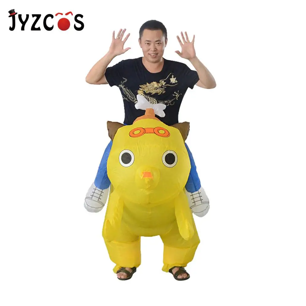 Надувные костюмы JYZCOS с маленькой желтой собакой одежда для Хэллоуина макияж