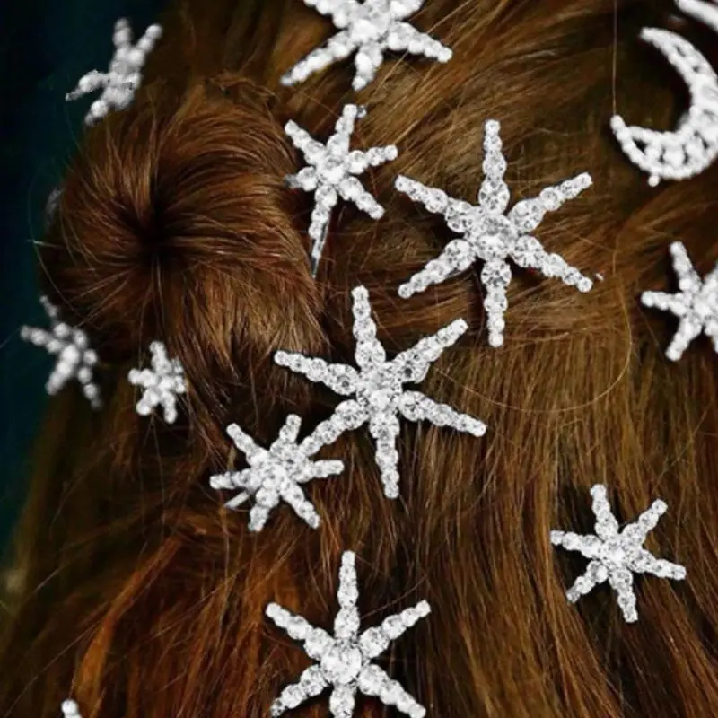 Минималистский Блеск Искусственный бриллиант Стразы шпильки дамские свадебные