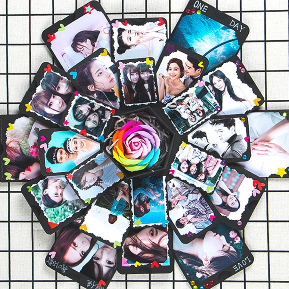 Шкатулка сюрприз Tronzo для скрапбукинга ручной работы фотоальбом шестигранный