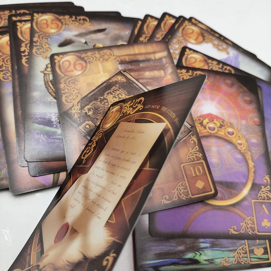 Бумажные карты с покрытием Tarot Reverie Lenormand 47 карт для гадания и Таро взрослых детей