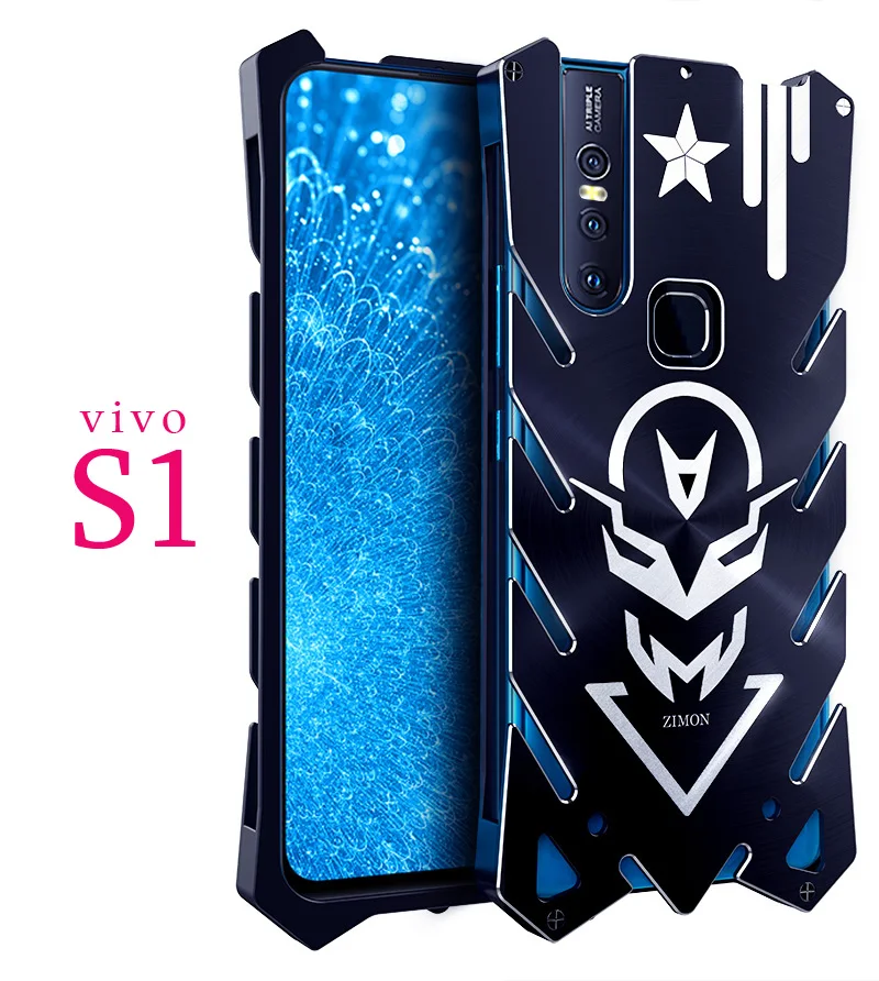 

ZIMON For VIVO S1 Metal Case Luxury Aluminum Plastic Phone Cases Bags Cover Thor Bumper For VIVO S1 V15 Pro Frame Magic Bracket