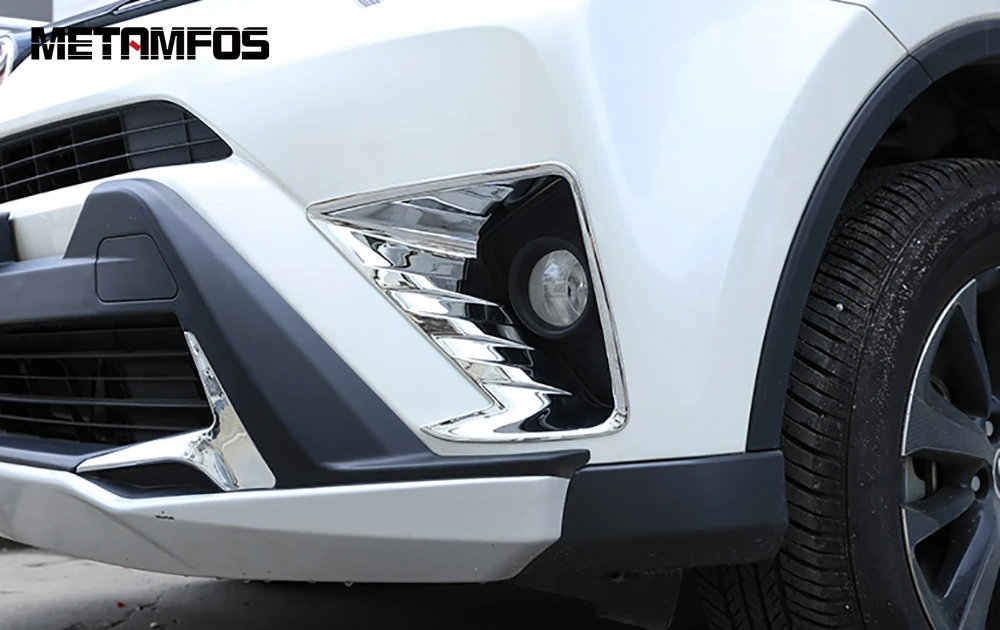 For Toyota RAV 4 RAV4 2016 2017 Chrome Front Foglight Fog Lamp Light Cover Trim Decoration Frame Accessories Car Styling | Автомобили и